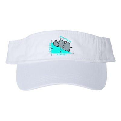 Hippotenuse Math Mathematics Teacher Joke Fun Saying Valucap Bio-Washed Visor