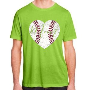 Heart Mom Mother's Day Christmas Baseball Softball Gift Meaningful Gift Adult ChromaSoft Performance T-Shirt