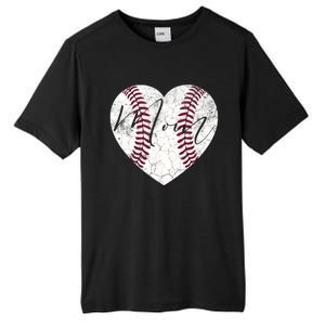 Heart Mom Mother's Day Christmas Baseball Softball Gift Meaningful Gift Tall Fusion ChromaSoft Performance T-Shirt