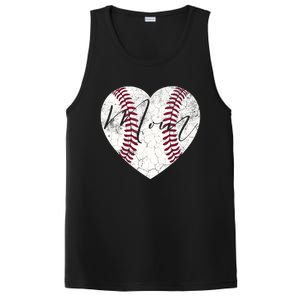 Heart Mom Mother's Day Christmas Baseball Softball Gift Meaningful Gift PosiCharge Competitor Tank