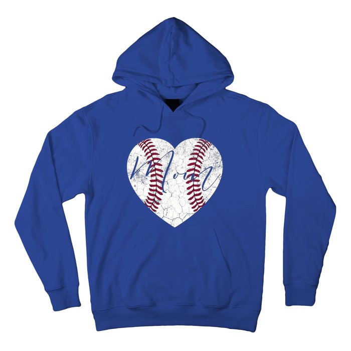 Heart Mom Mother's Day Christmas Baseball Softball Gift Meaningful Gift Hoodie