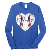 Heart Mom Mother's Day Christmas Baseball Softball Gift Meaningful Gift Long Sleeve Shirt