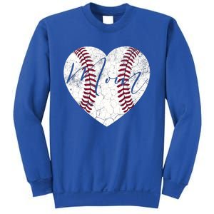 Heart Mom Mother's Day Christmas Baseball Softball Gift Meaningful Gift Sweatshirt