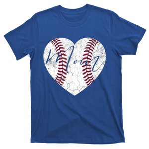 Heart Mom Mother's Day Christmas Baseball Softball Gift Meaningful Gift T-Shirt