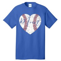 Heart Mom Mother's Day Christmas Baseball Softball Gift Meaningful Gift Tall T-Shirt