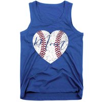 Heart Mom Mother's Day Christmas Baseball Softball Gift Meaningful Gift Tank Top