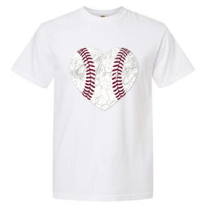 Heart Mom Mother's Day Christmas Baseball Softball Gift Meaningful Gift Garment-Dyed Heavyweight T-Shirt