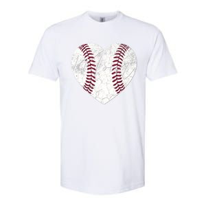 Heart Mom Mother's Day Christmas Baseball Softball Gift Meaningful Gift Softstyle CVC T-Shirt