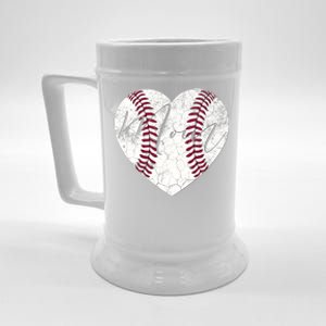 Heart Mom Mother's Day Christmas Baseball Softball Gift Meaningful Gift Beer Stein