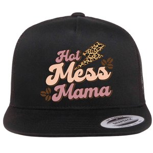 Hot Mess Mama Coffee Lovers Flat Bill Trucker Hat