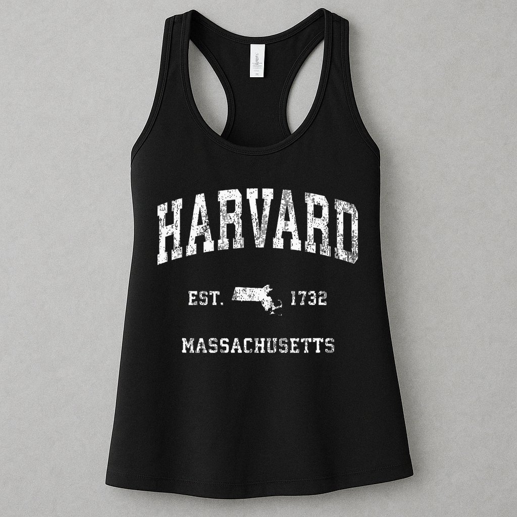 Harvard Massachusetts MA Vintage Athletic Sports Design Womens Tank Top