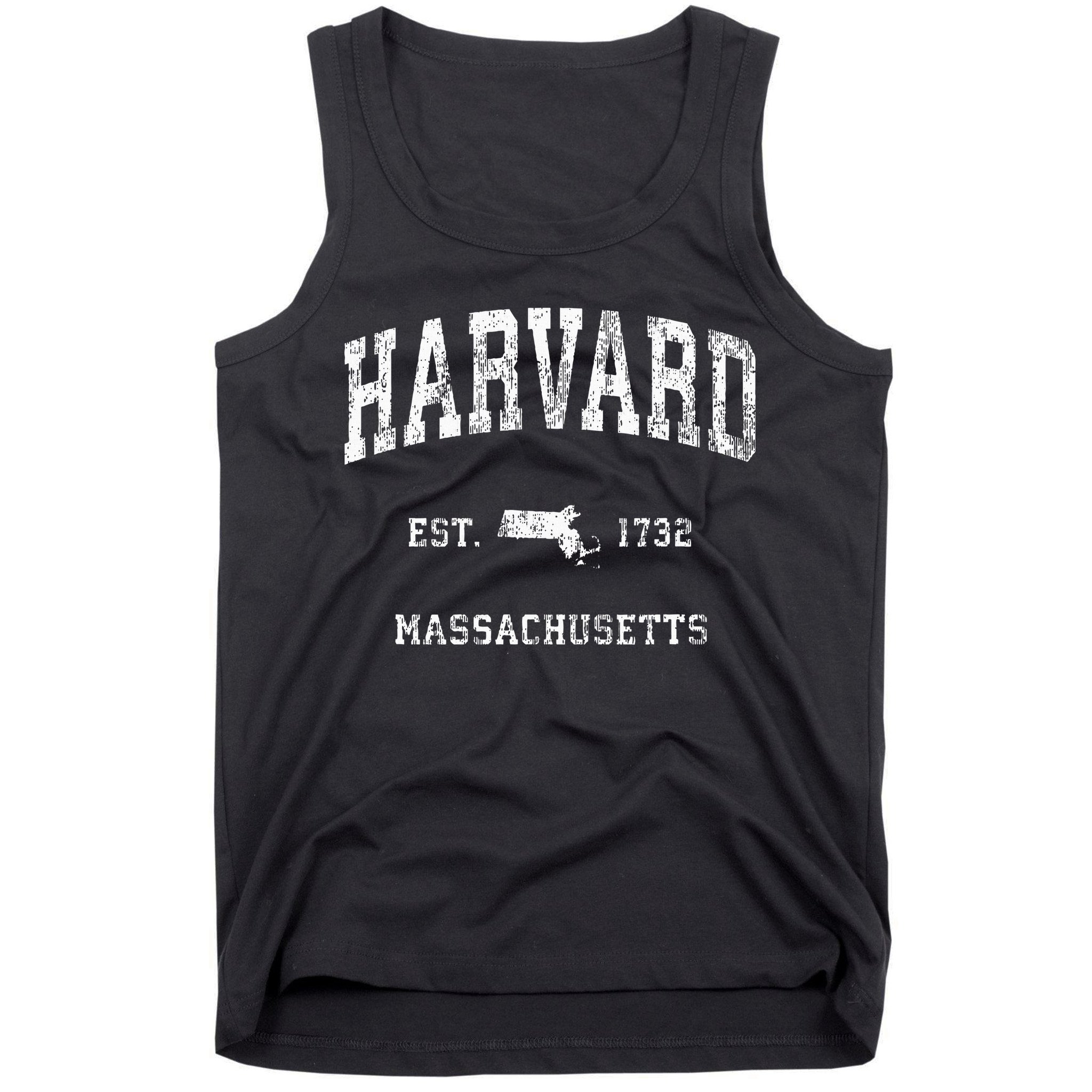 Harvard Massachusetts MA Vintage Athletic Sports Design Tank Top