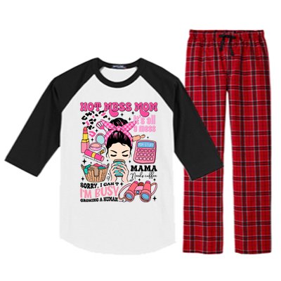 Hot Mess Mom Its All A Mess Raglan Sleeve Pajama Set