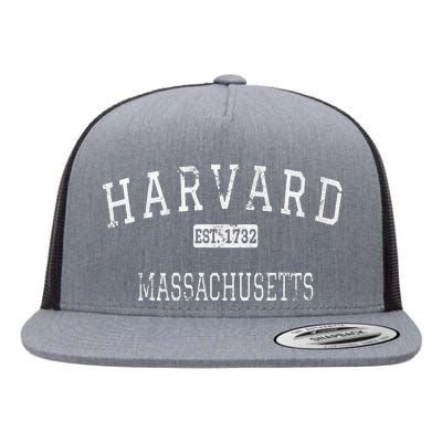 H.A.R.V.A.R.D Massachusetts Ma Vintage Flat Bill Trucker Hat