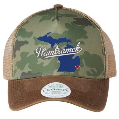Hamtramck Michigan Mi Map Legacy Tie Dye Trucker Hat