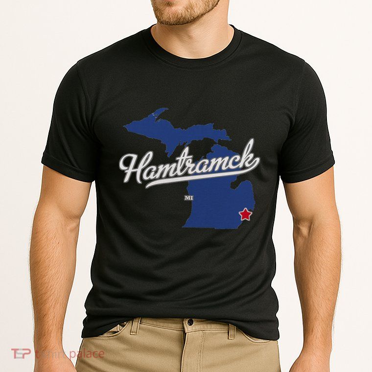 Hamtramck Michigan Mi Map Performance Shirt