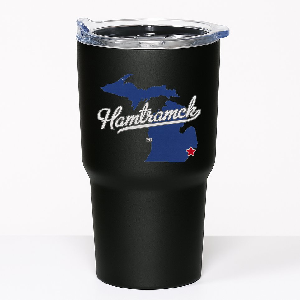 Hamtramck Michigan Mi Map Tumbler