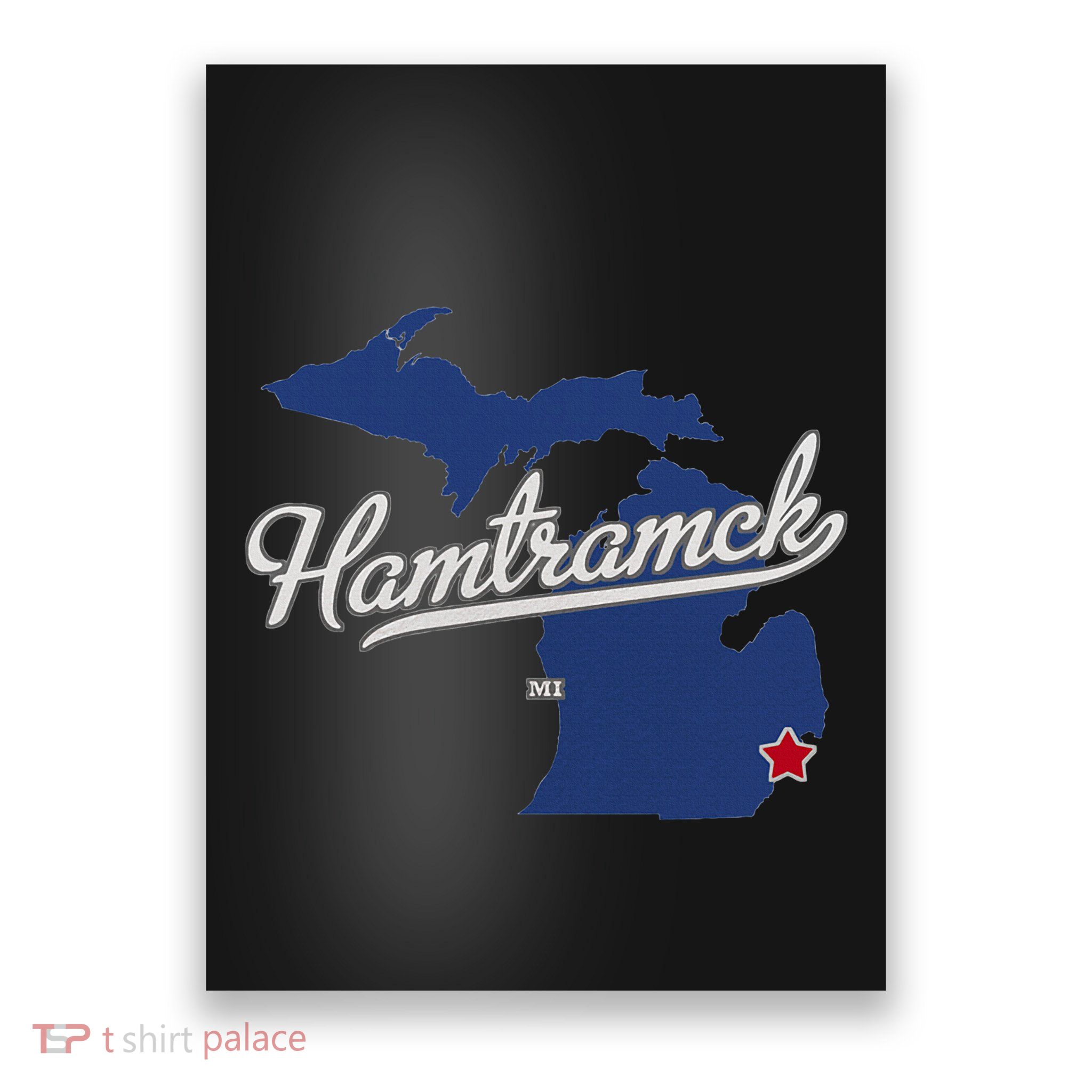 Hamtramck Michigan Mi Map Poster