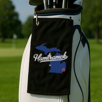 Hamtramck Michigan Mi Map Golf Towel