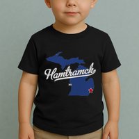 Hamtramck Michigan Mi Map Toddler T-Shirt