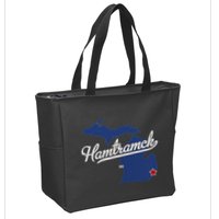 Hamtramck Michigan Mi Map Zip Tote Bag