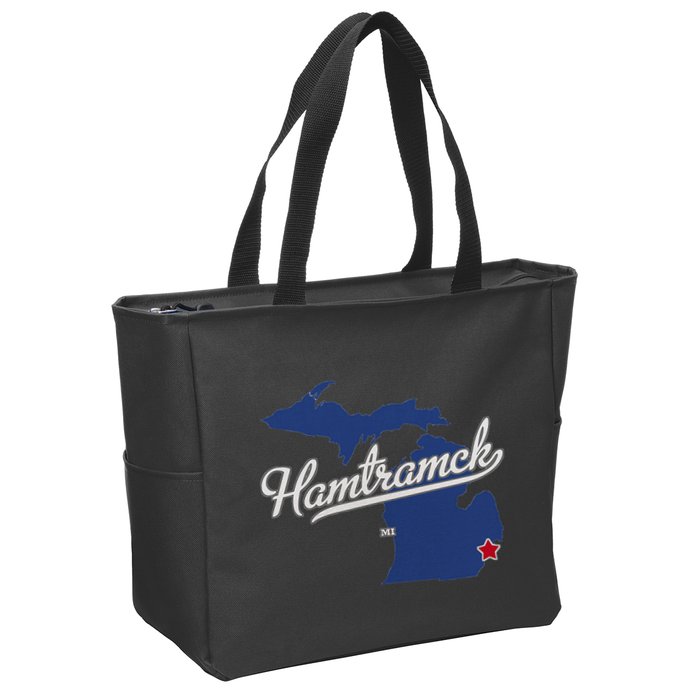 Hamtramck Michigan Mi Map Zip Tote Bag
