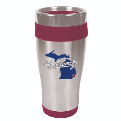 Hamtramck Michigan Mi Map 16oz Travel Tumbler