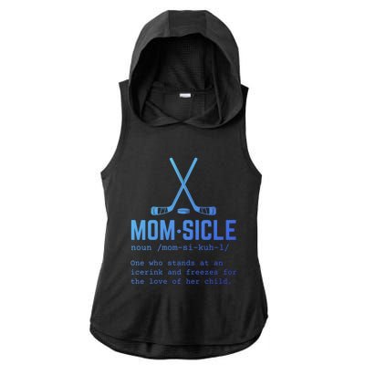 Hockey Mom Momsicle Definition Cute Gift Ladies PosiCharge Tri-Blend Wicking Draft Hoodie Tank