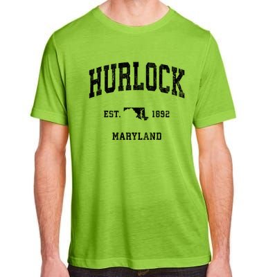 Hurlock Maryland Md Vintage Athletic Sports Adult ChromaSoft Performance T-Shirt