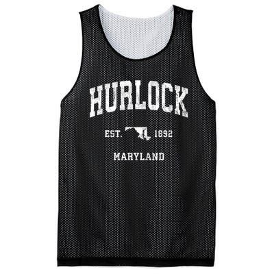 Hurlock Maryland Md Vintage Athletic Sports Mesh Reversible Basketball Jersey Tank