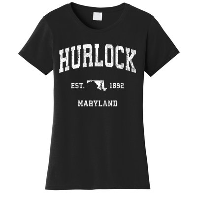 Hurlock Maryland Md Vintage Athletic Sports Women's T-Shirt