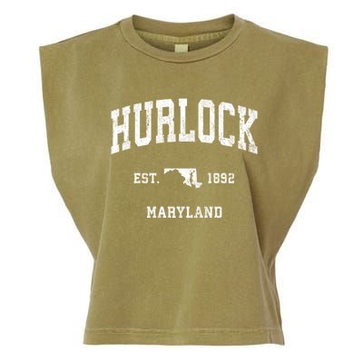 Hurlock Maryland Md Vintage Athletic Sports Garment-Dyed Women's Muscle Tee