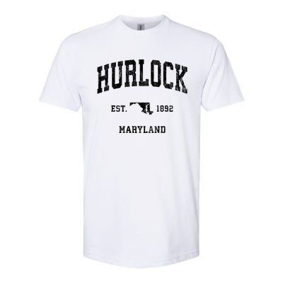 Hurlock Maryland Md Vintage Athletic Sports Softstyle CVC T-Shirt