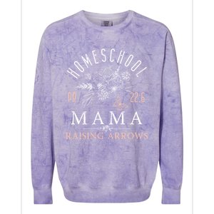 Homeschool Mama Mom Raising Arrows MotherS Day Funny Gift Colorblast Crewneck Sweatshirt