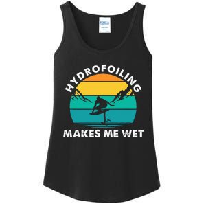 Hydrofoiling Makes Me Wet Funny Hydrofoil Surfing Ladies Essential Tank