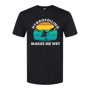 Hydrofoiling Makes Me Wet Funny Hydrofoil Surfing Softstyle CVC T-Shirt