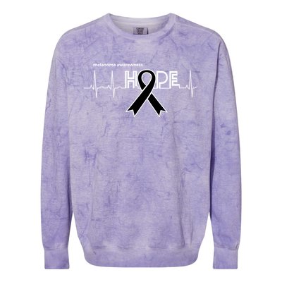 Hope Melanoma Month Products Ribbon Skin Cancer Awareness Gift Colorblast Crewneck Sweatshirt