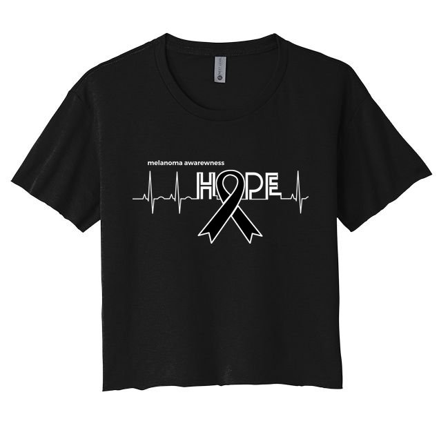 Hope Melanoma Month Products Ribbon Skin Cancer Awareness Gift Crop Top