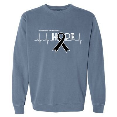 Hope Melanoma Month Products Ribbon Skin Cancer Awareness Gift Garment-Dyed Sweatshirt