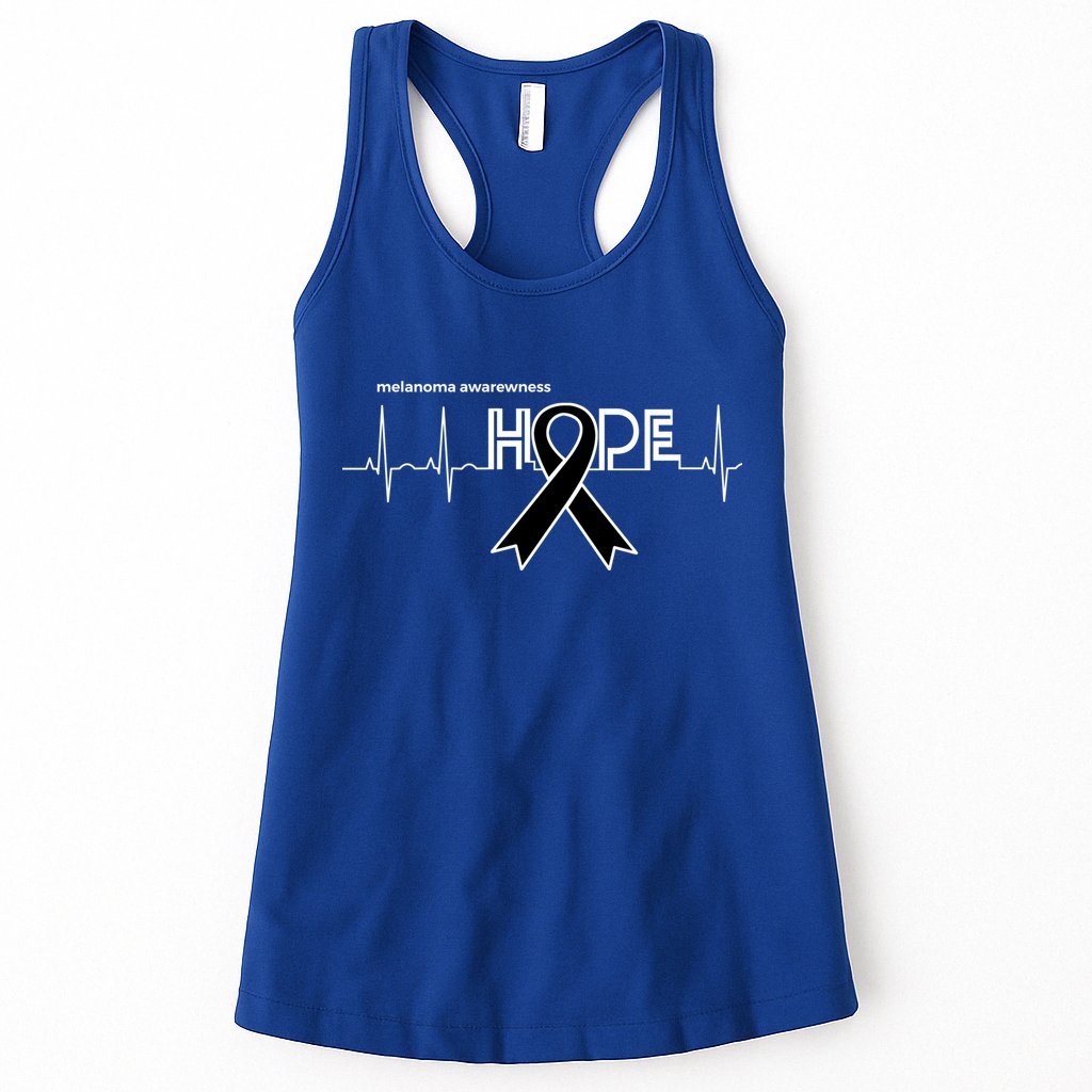 Hope Melanoma Month Products Ribbon Skin Cancer Awareness Gift Womens Tank Top