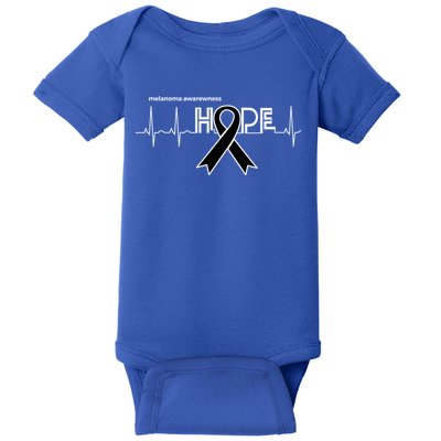 Hope Melanoma Month Products Ribbon Skin Cancer Awareness Gift Baby Bodysuit