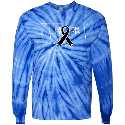 Hope Melanoma Month Products Ribbon Skin Cancer Awareness Gift Tie-Dye Long Sleeve Shirt