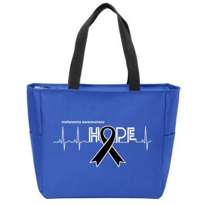 Hope Melanoma Month Products Ribbon Skin Cancer Awareness Gift Zip Tote Bag