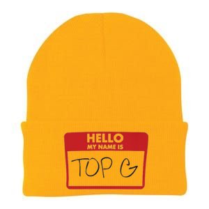 Hello My Name Is TOP G Andrew Tate Knit Cap Winter Beanie