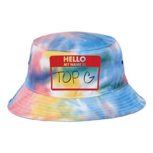 Hello My Name Is TOP G Andrew Tate Tie Dye Newport Bucket Hat