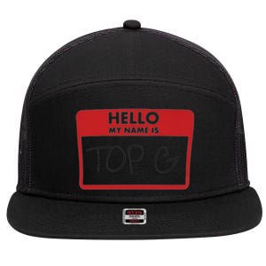 Hello My Name Is TOP G Andrew Tate 7 Panel Mesh Trucker Snapback Hat