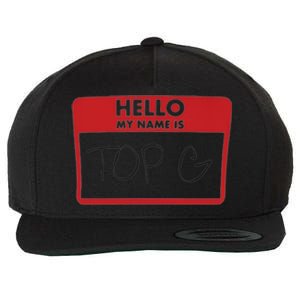 Hello My Name Is TOP G Andrew Tate Wool Snapback Cap