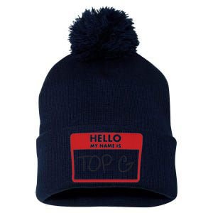 Hello My Name Is TOP G Andrew Tate Pom Pom 12in Knit Beanie