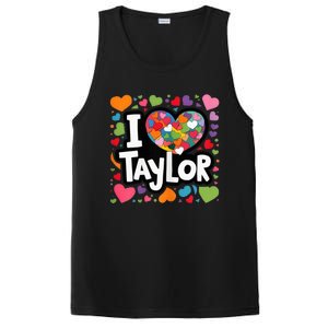 Heart My Name Is Taylor First Name I Love Taylor PosiCharge Competitor Tank