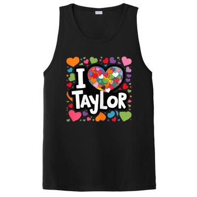 Heart My Name Is Taylor First Name I Love Taylor PosiCharge Competitor Tank